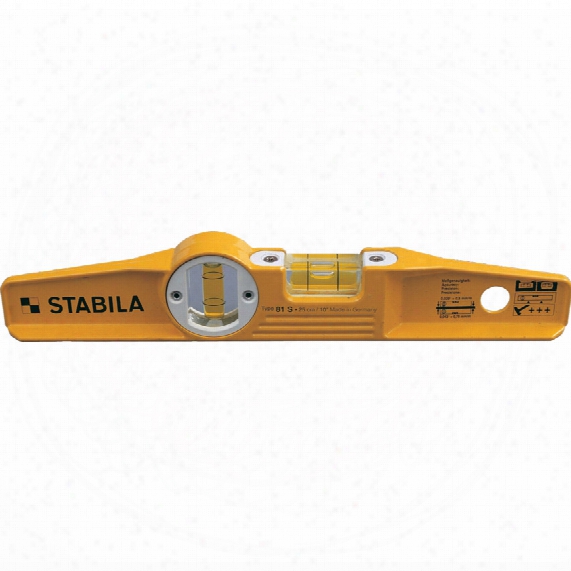 Stabila 81s/10" 2-vial Yellow Boat Level