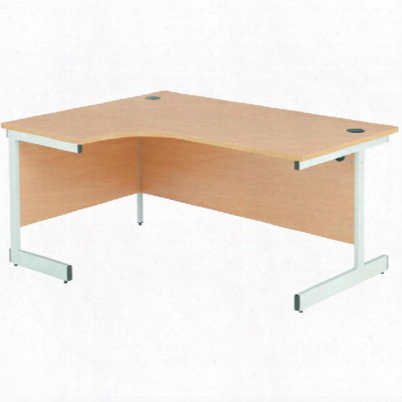 1600mm Lh Single Cant Crescent Desk Oak