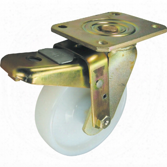 Flexello Sl-ser' Swivel Plate 150mm Nylon Braked