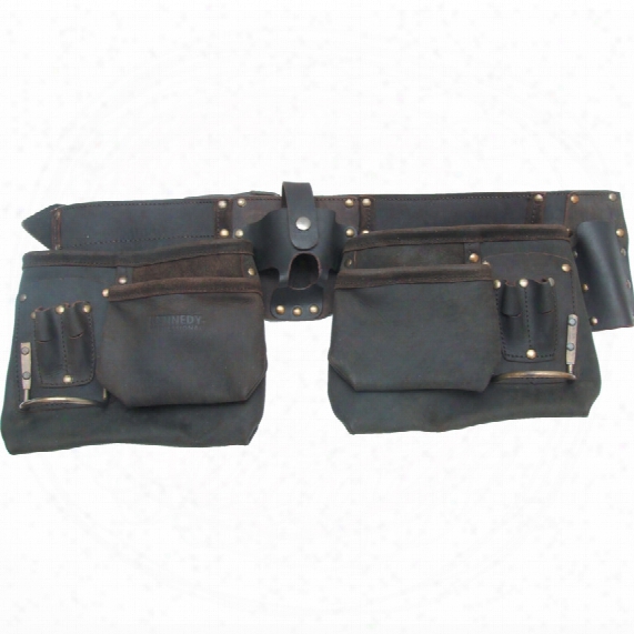 Kennedy 10-pocket 2-loop Double Tool Pouch Oil Tan