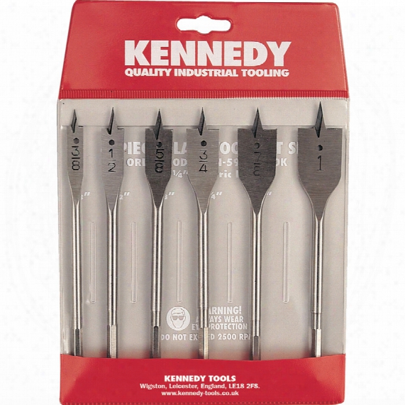 Kennedy 3/8"-1" Flat Wood Bits (set-6)