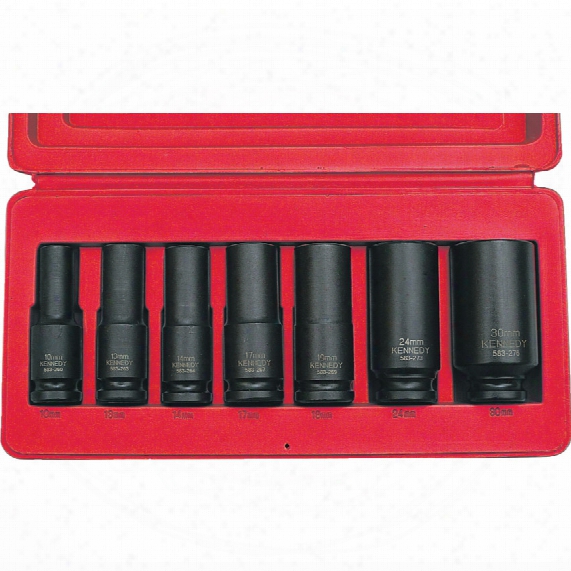 Kennedy Pmd7m 7pce 1/2" Sq Dr Deep Impact Skt Set