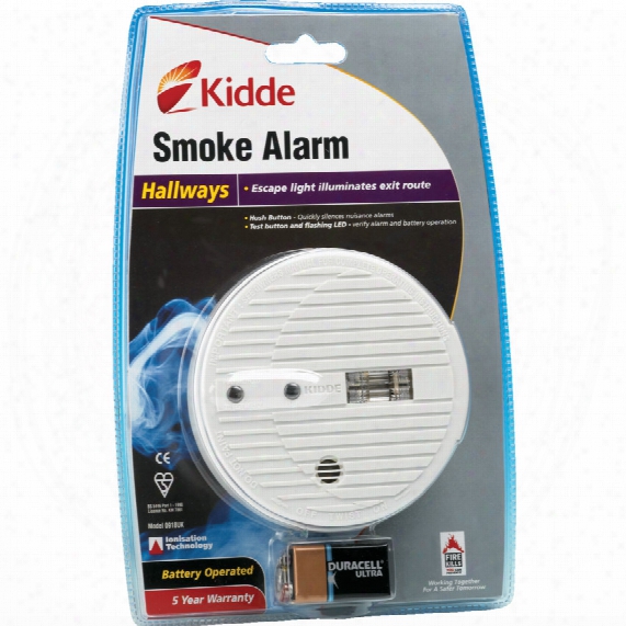 Kidde I908uk Hallways Smoke Alarm - Escape Light + Hush