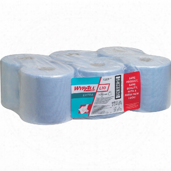 Kimberly Clark Professional 7265 Wypall L10 Wipers C/ Feed Roll Blue (6-rolls)