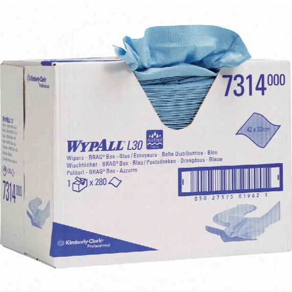 Kimberly Clark Professional 7314 Wypall L30 Wipers Brag Box Blue (1-box)