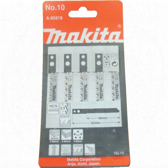 Makita A85818 Jigsaw Blade No.10(pk-5)