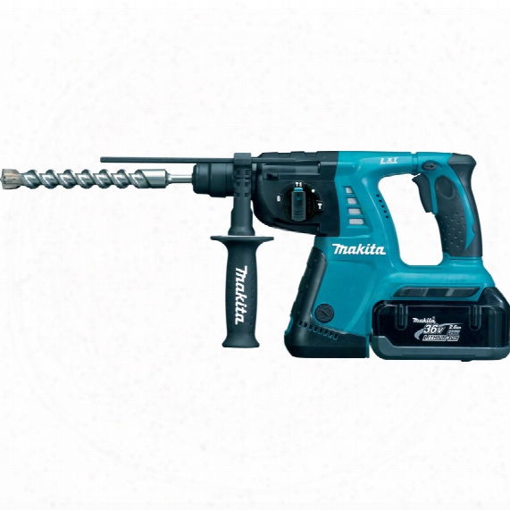 Makita Bhr262trde - 36v Lxt Sds+ Combi Hammer Drill With Quick Change Chuck - 2x2.6ah