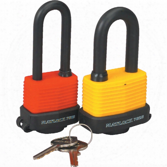 Matlock 54mm Pu Coat Lam. Stl Ls Padlock-yellow