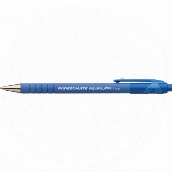 Paper Mate Papermate Flexgrip Retractable Ball Pen Blue (12)