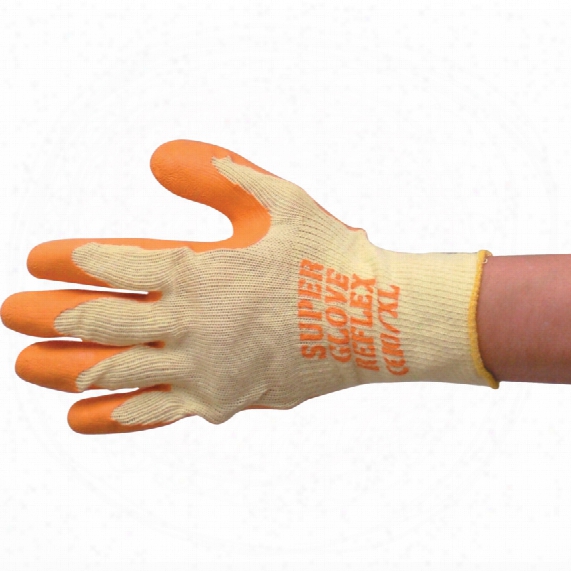 Polyco 8604 Reflex Extra Grip Palm-side Coated Yellow/orange Gloves - Size 10
