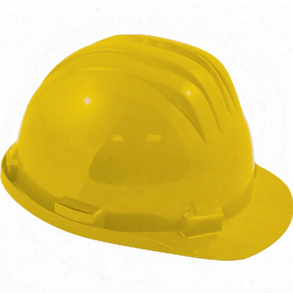 Sitesafe Safety Helmet Std + Plastic 6 Point Harness Yellow
