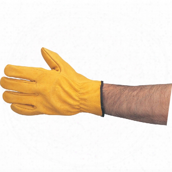 Tuffsafe Yellow Cowhide Unlined Drivers Gloves Size-10