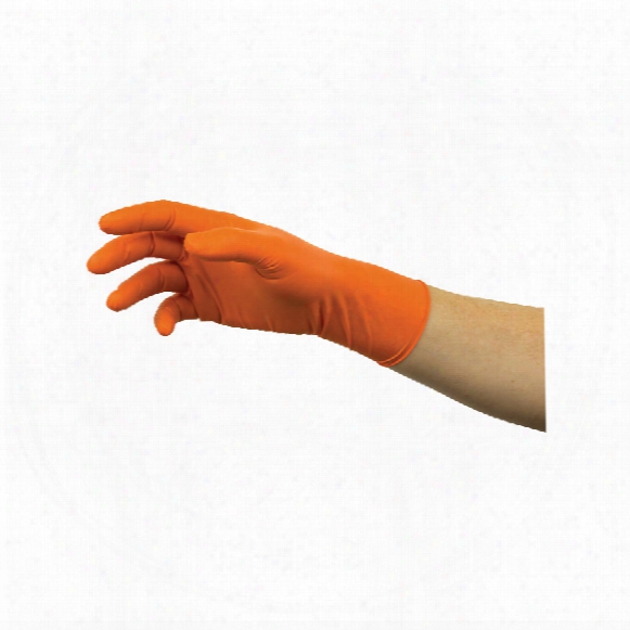 Ansell 93-856 Microflex Orange Nitrile Disposable Gloves - Size 9