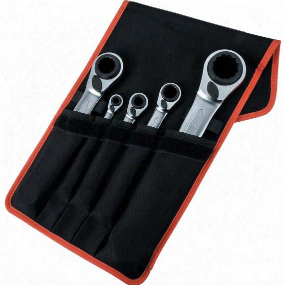 Bahco S4rm/5t 5pc Reversible Ratchet Spanner Set