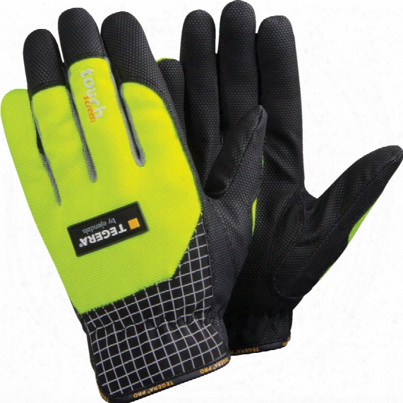 Ejendals 9123 Tegera General Palm-side Coated Black/yellow Gloves - Size 7