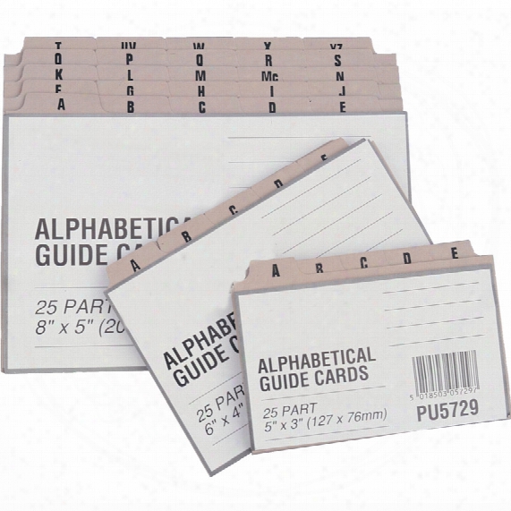 Qconnect Q Connect 8"x5" Manilla Guide Cards (25 Positions)