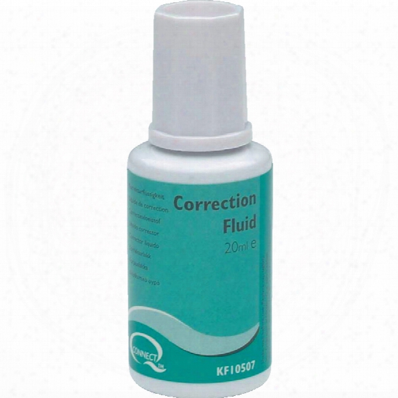 Qconnect Q Correction Fluid 20ml White (pk-10)