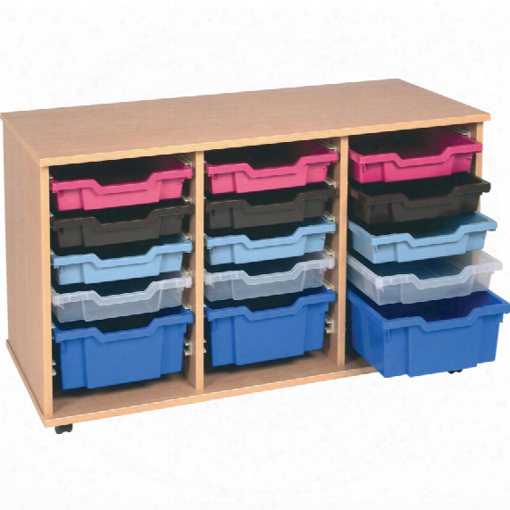 Shallow Tray For Mobile Storage Unit Blue