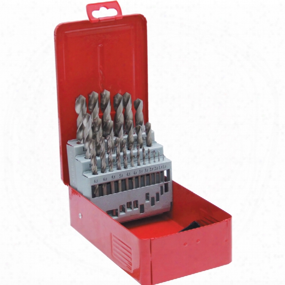 Sherwood Set Of 25 Hss Bright Drills 1-13.00mm X 0.5mm