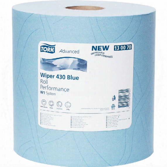 Tork 130070 H/duty Paper 430 Giant Roll 2ply Blue (sgl)