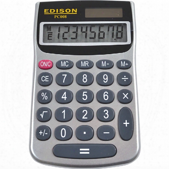 Edison Pc008 8-digit Pocket Lcd Calculator