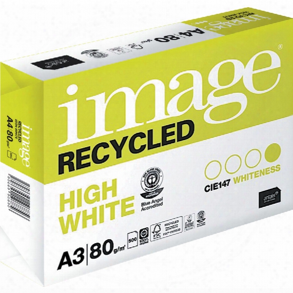 Image Paper Image Recycled H/white A3 Copy Paper 80gsm (ream)