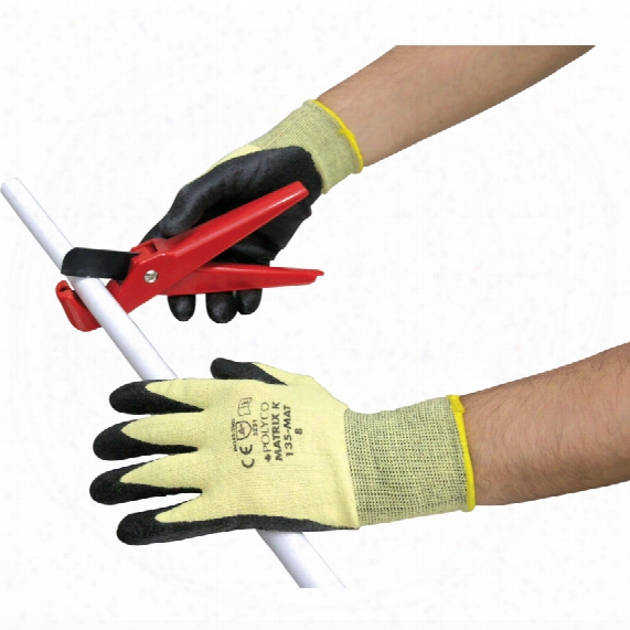 Polyco 137-mat Matrix K Palm-side Coated Yellow/black Gloves - Size 10