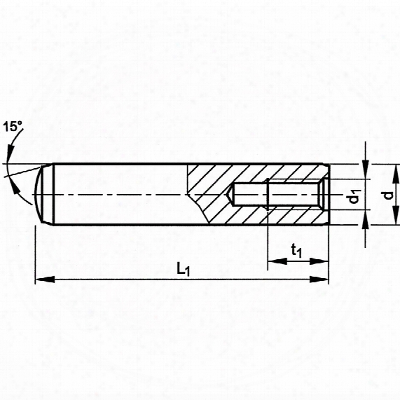 Qualfast 12x36mm Metric Extractable Dowel Pin C/w Air Flat - Pack Of 10