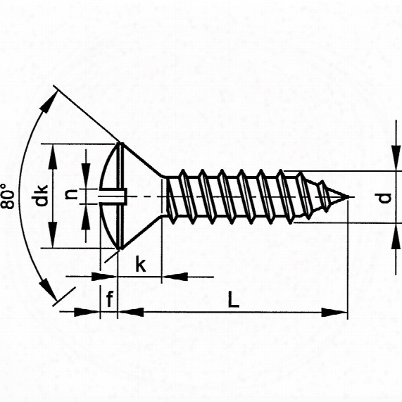 Qualfast St3.5x22mm Slotted Rsd Csk Tap Screw A2 - Pack Of 200