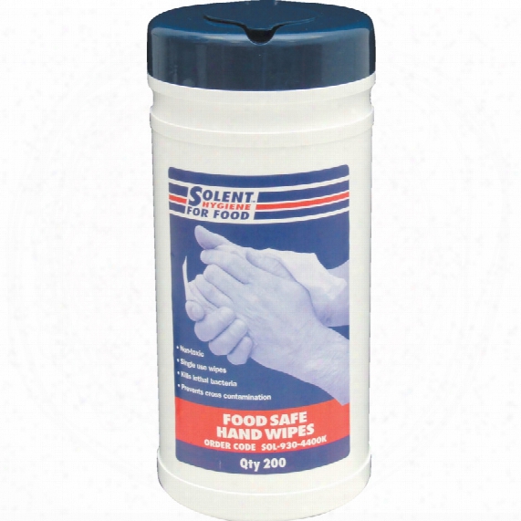 Solent Cleaning Hand Wipes 20x30cm 200 Sh Ts Per Tub