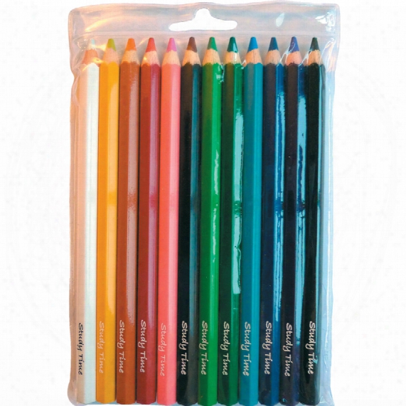 Study Time Edu052 (pk-12) Assorted Jumbo Coloured Pencils