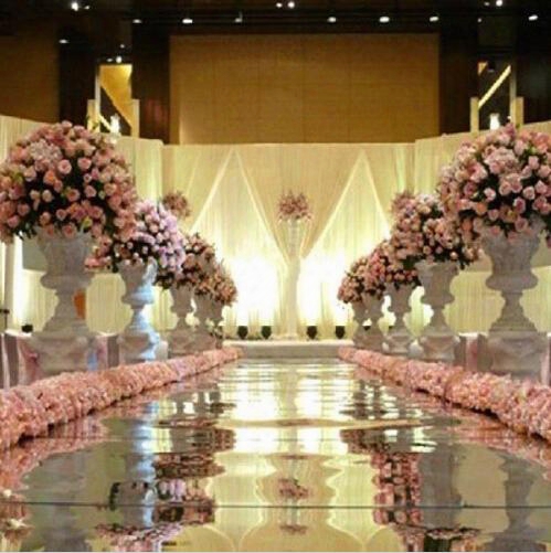 10m Per Lot 1m Wide Shine Silver Mirror Carpet Aisle Runner For Romantic Wedding Favors Party Decoration Free Shipping