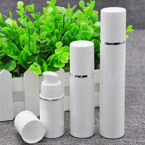 15ml 30ml 50ml High Quality White Airless Pump Bottle -travel Refillable Cosmetic Skin Care Cream Dispenser, Pp Lotion Packing Container