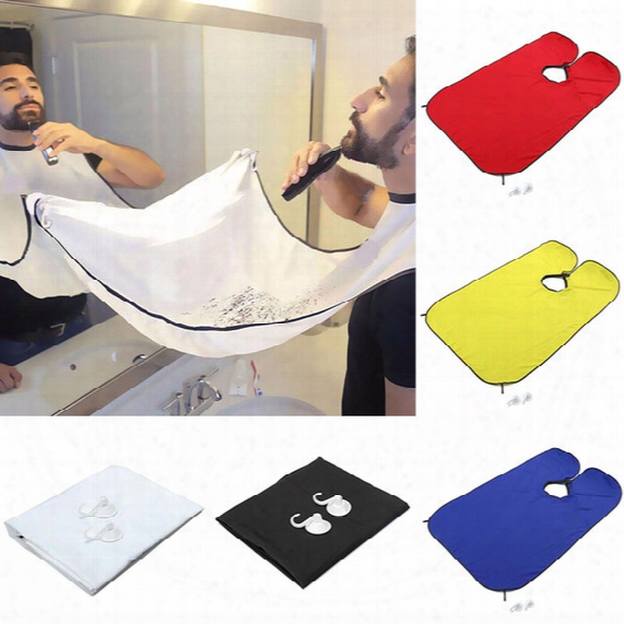 5 Color Man Bathroom Beard Care Trimmer Hair Shave Apron Gown Robe Sink Style Tool Bathroom Apron Waterproof Floral Bib Cloth 2000pcs