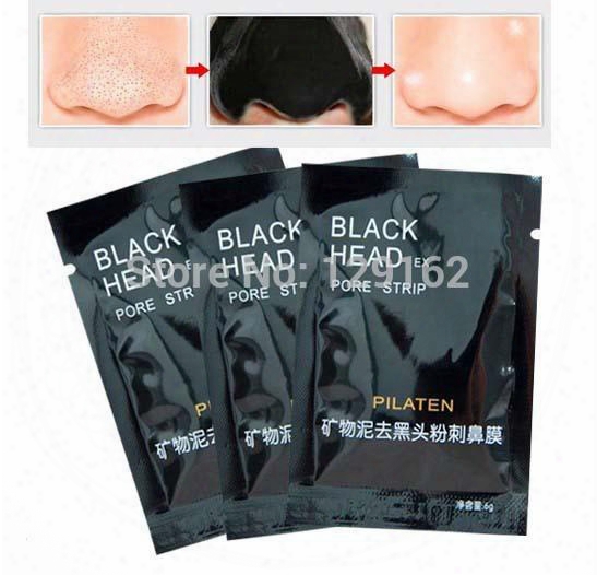 Black Mask Pilaten Face Mask Tearing Style Deep Cleansing New Oil Skin Acne Remover Strawberry Nose Black Mud Masks 6g