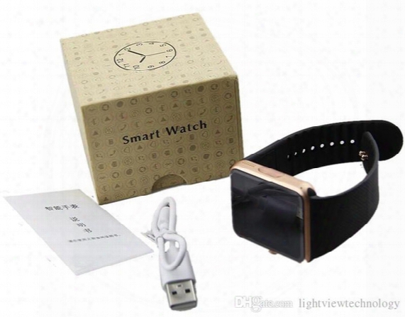 Bluetooth Smart Watch Phone Gt08 For Android Ios Wrist Wear Support Sim/tf Card Camera Pedometer Sleep Monitoring Vs Dz09 High Quality