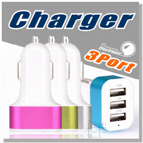 Car Charger ,3-port Rapid Usb Car Battery Chargers Cigarette Charger Adapter For Apple Iphone 6/6+/6s/6s+/5/5s/5c, Ipad Air, Ipad Mini