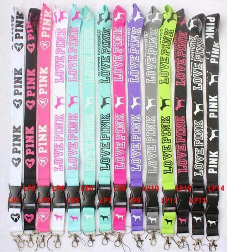 Dhl Free Vs Love Pink Style Phone Lanyard Key Chain Neck Strap Lanyard Wholesale Work Id Card Lanyard