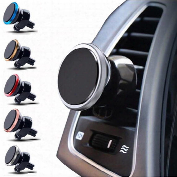 Free Dhl Magnet Car Phone Holder Air Vent 360 Rotatable Stand Mount For Phones