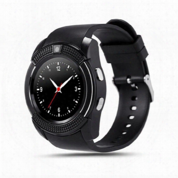 Free Shipping V8 Smart Watch Bluetooth Watch Android 0.3m Camera Mtk6261d Smartwatch For Android Phone Micro Sim Tf Card With Retail Package