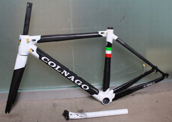 Free Shipping White Black Colnago C60 Road Bike Carbon Frame Full Carbon Fiber Road Bike Frame 46 48 50 52 54 56cm T1000 Carbon Frameset
