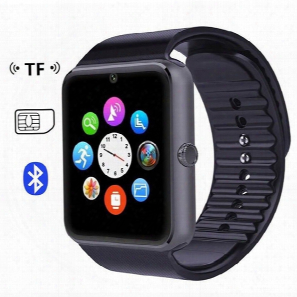 Gt08 Bluetooth Smart Watch With Sim Card Slot And Tf Health Watchs For Android Samsung And Ios Apple Iphone Smartphone Bracelet Smartwatch
