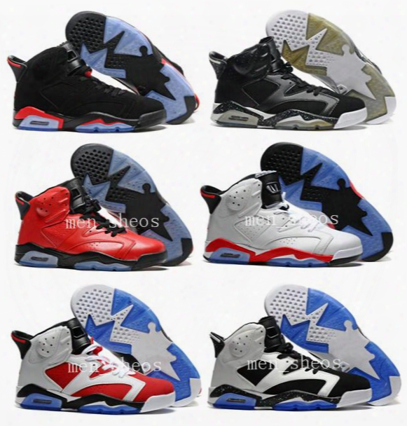 High Quality 6s Basketball Shoes Men 6s Carmine Infrared 6s Blue Olympic Slam Dunk Oreo Athletics Sports Shoes With Box