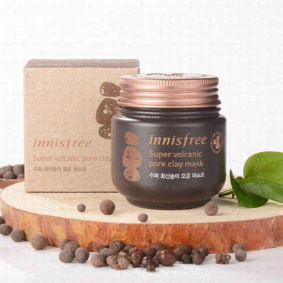 Innisfree Super Volcanic Pore Clay Mask With Scoria And Green Complex Blackhead Remover Deep Care Cleansing Peel Off Peel Mud Mask