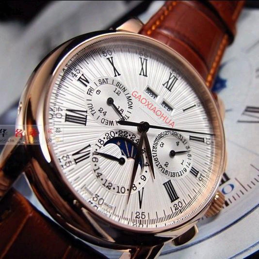 Man Automatic Mechanical Hours High Quality Gold Plated Moonphase Self Wind Mechanism Mens Wrist Watches Self Winding Watch Mne Top P P