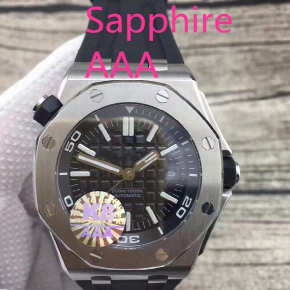Mens Mechanical Automatic Watch Fashion Rubber Sapphire Self Winding Diverap Waterproof Men Sport Diver Watch Hours Horloges Mannen