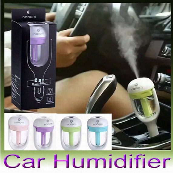 Nanum Car Plug Air Humidifier Purifier,vehicular Essential Oil Ultrasonic Humidifier Aroma Mist Car Fragrance Diffuser 4 Colors