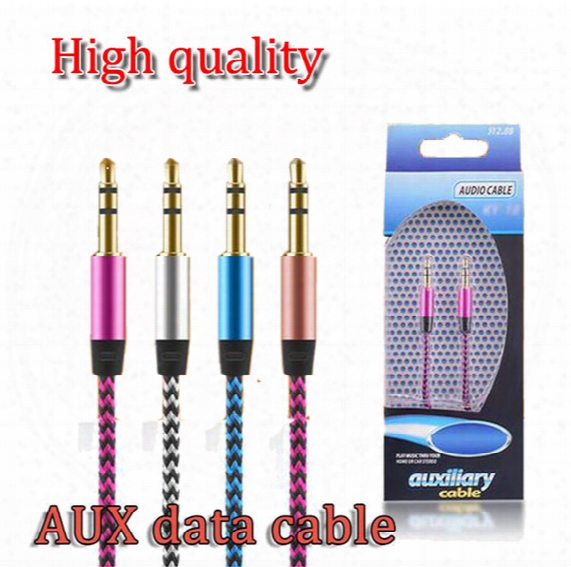 New Arrival 3.5mm Aux Audio Cables Male To Male Stereo Car Extension Audio Cable For Mp3 For Phone 10 Colors With Retail Package