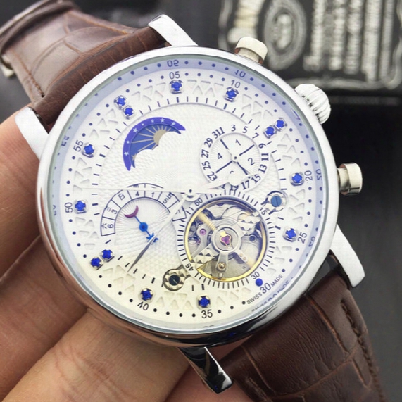 New Fashion Luxury Brand Swiss Watch Leather Tourbillon Watch Automatic Men Wristwatch Men Mechanical Steel Watches Relogio Masculino Clock