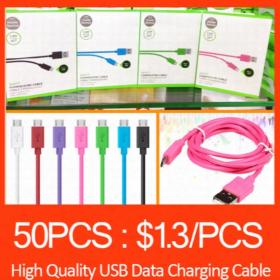 New High Quality Cable New Charging 1.2m 4fm 2.1a Cable For Samsung S7 Edge S7 S 6 Edge Plus S4 S3 With Retail Box Fedex Dhl Free Shipping